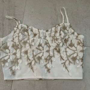 White and gold tank top